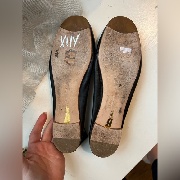 Rupert Sanderson Vedette Leather Buckle Ballet Flats 37 - Picture 7 of 8